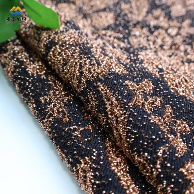 China [Myway] soft factory store customize metallic lurex spandex shiny fabrics knit jacquard fabric for dress clothing for sale