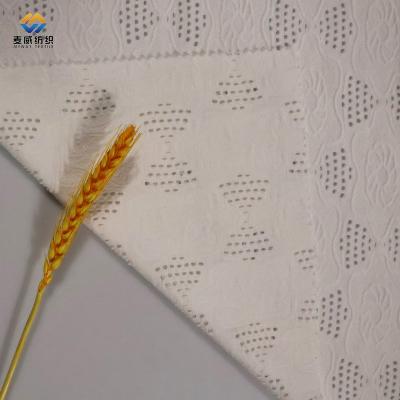 China Soft [Myway] New Hot Selling Embroidered Mesh Fabric Floral Jacquard Hole Knitting Fabric For Clothing Dress for sale