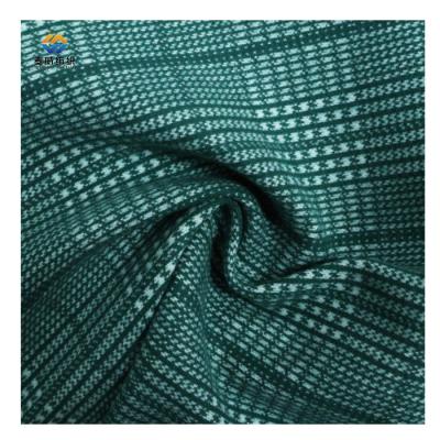 China Hotselling customized soft tweed plaid polyester check fabric [Myway] cationic knitted fabric for women garment for sale