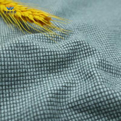 China Hotselling soft fashion style plain polyester plaid tweed check fabric [Myway] knit cationic fabric for clothing for sale