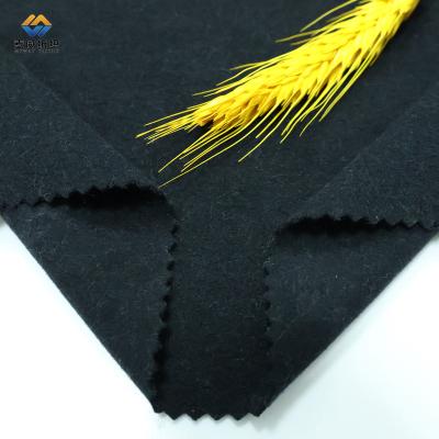China [Myway] Wholesale High Quality Warm Soft Polyester Stretch Knitted Flannel Fleece Fabric Double Rib Fabric For Winter Coat for sale