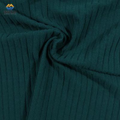 China Hot Selling Soft New Design Elastic Polyester Brush Fabric Rib Knitting Viscous Fabric [Myway] For Women Garment for sale