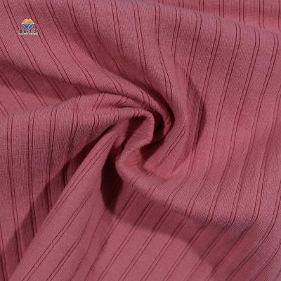 China [Myway] hotselling fashion style 10*2 spandex eco cotton fabric soft elastic rib knit fabric for clothes for sale