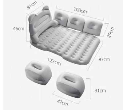 China Hot Selling Outdoor Inflatable Car Mattress PVC Car Mattress Backseat Camping Travel Sleeping Bed Air Mattress Foldable Car Mattress for sale