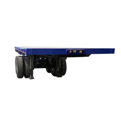 China 30 Ton Low Bed Trailer with Leaf Spring Suspension and Flatbed Container Trailer for sale