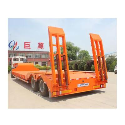 China Extendable Low Bed Semi Trailer Low Loader Lowboy Truck Trailers for Customer Request for sale