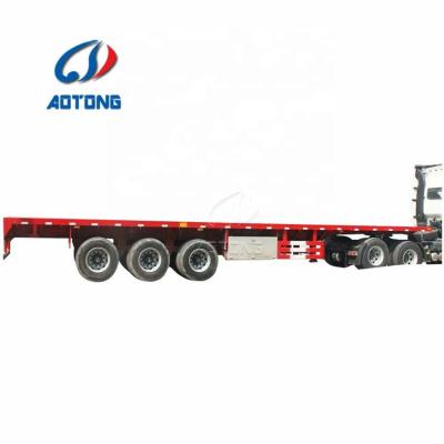 China 40ft 3axle Flatbed/Skeletal Container Trailer with Mechanical Suspension and 7pin Plug for sale