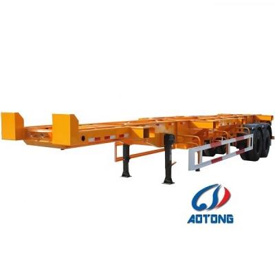 China Mechanical Suspension Tri-Axle Skeleton Semi Trailer for Construction Site and 7pin Plug for sale