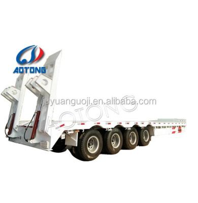 China Lowbed Semi Trailers 2-3-4-5 Axle 50-120 Ton Truck Trailer for Heavy Equipment Hauling for sale