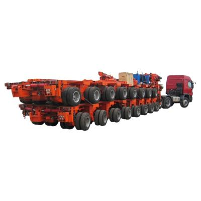 China Goldhofer Type 9 Hydraulic Axles Semi Trailer for Heavy Duty Equipment Steel Transport for sale