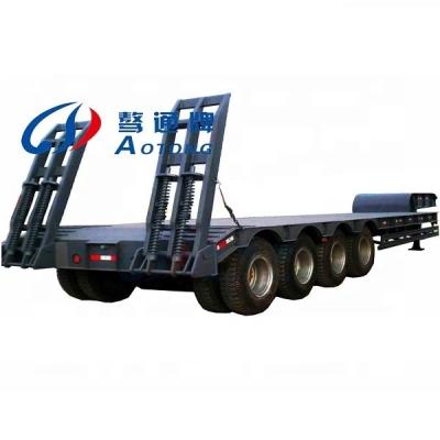 China 13000*2500*1510 Low Loaders Containers Low Boy Semi Trailer 4 Axle Low Bed Trailer for sale