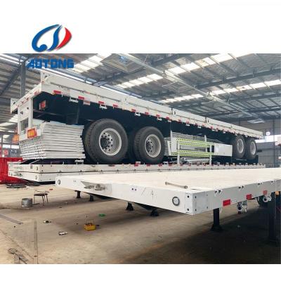 China ISO9001 Certified 2 Axle 20ft Flat Bed Truck Chassis for 40ft Container Semi Trailer for sale