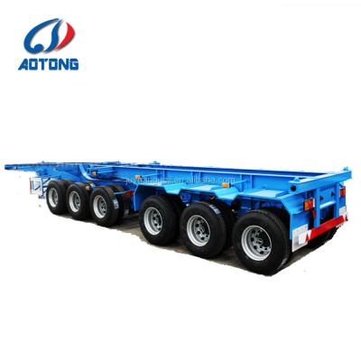 China 40ft Chassis Skeletal Interlink Trailer for Madagascar Market Superior and Durability for sale