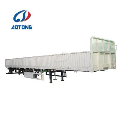 China 3-4 Axle Lowbed Trailer for 40 Ton Side Wall Semi Trailer Sand Stone Bulk Cargo Transport for sale