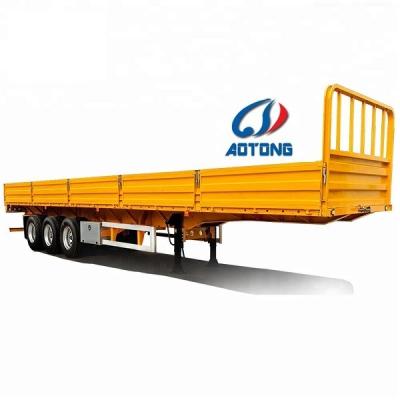 China 40ft 50 ton platbed half aanhangwagen bulk vrachtwagen /3 as/max-last 34000 kg/60 ton Te koop