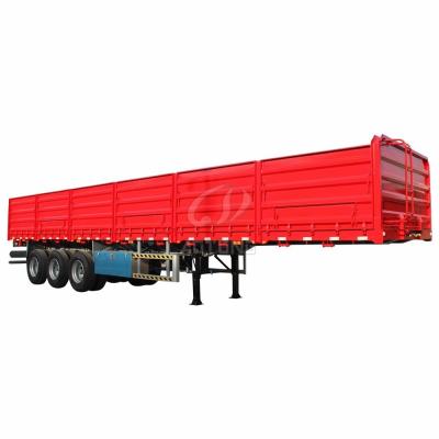 China 11R22.5 12R22.5 315/80R22.5 Afneembare zijwandtrailers met drie assen voor bulklading Te koop