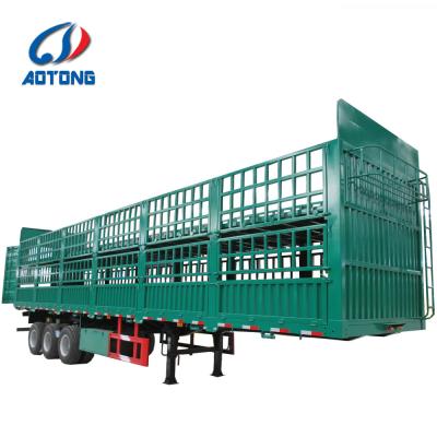 China OE NO. livestock stake trailer 3 axles 2 floors livestock transporting semi trailer for sale