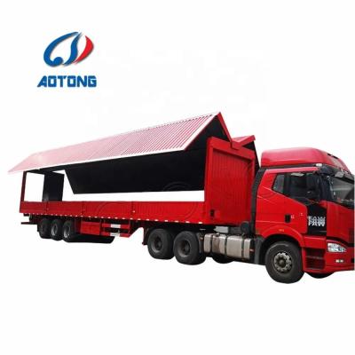 China Semi-Trailer 3 Axles Van Type Transport 30-50 tons Cargo Box Dolly with Side Door for sale