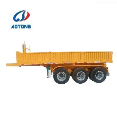 China Truck Trailer 40 Cubic Meter Dump Tipper Semi Trailer with JOST or Yahua Landing Gear for sale