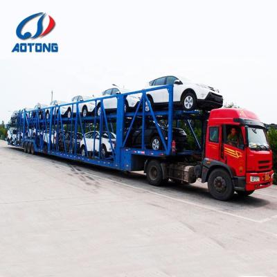 China Metal Vehicle Transport 2 Axle Car Carrier Trailer for Semi Truck Transportation for sale