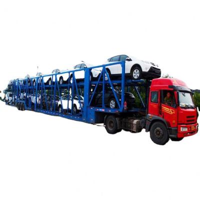 China AOTONG 2 double axles 6 units Electric SUV car carrier semi trailer for customer's request for sale