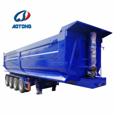 China Producer Dual Line Braking System End Dump Semi Truck Trailer for Self Discharge for sale