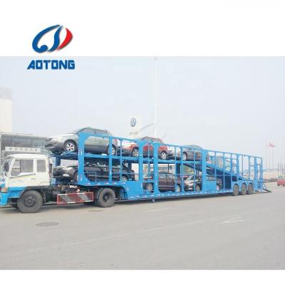 China Car Vehicle Transport Semi Truck Carrier Race Car Trailer with Mechanical Suspension for sale