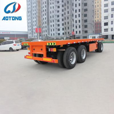 China Load 2 T 3 T Triaxle Lowbed Low Loader Transport Tractor Farm Trailer for Agriculture for sale