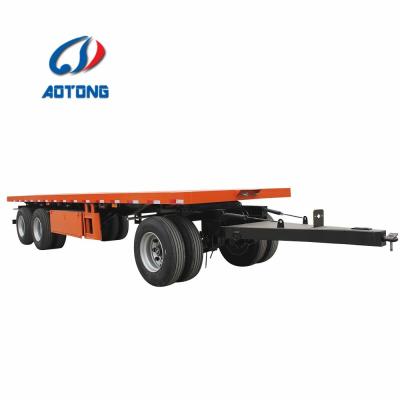 China 30T Max Payload 11.00r20 12r22.5 315 385 Tire Flatbed Semi Trailer for Small Trucks for sale