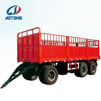 China Truck Trailer 15T 2 Axles Hydraulic Dump Trailer with Draw Bar and Final Coating Layer for sale