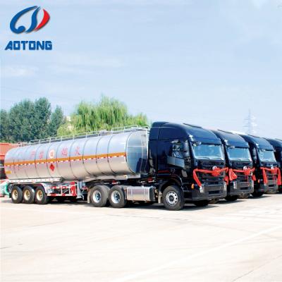 China Aluminum Alloy Fuel Tank Semi Trailer with Manhole in Good Condition for sale