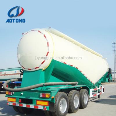 China Truck Trailer 20-70cbm Volume 3 Axles 50tons Cement Truck Bulk Cement Tank Semi Trailer for sale