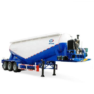 China Air Compressor Bohai 12 cbm AOTONG Semi-Trailer 3 Axles Bulk Cement Tank Trailer for sale