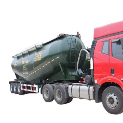 China 30-50t Max Payload 3 Axles Dry Bulk Cement Tank Truck Trailer for Mobile Road Tanker for sale