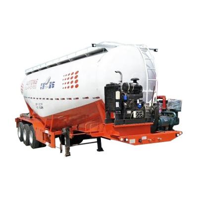 China 2/3/4 Axles 30-60cbm Air Compressor Bulker Carrier Silo Powder Bulk Cement Tank Semi Trailer for sale