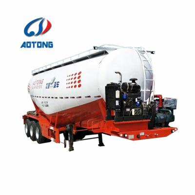 China 10200X2500X3990 mm 3 Axles 60ton Capacity V Shape Dry Bulk Cement Tanker Semi Trailer for sale