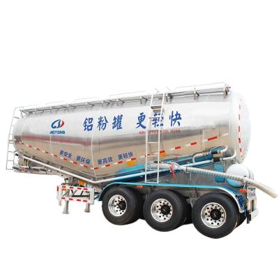 China 30t-50t Max Payload Aluminum Alloy Tanker Semi Trailer for Bulk Cement Transportation for sale