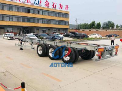 China 40-80 Tons Skeletal Semi Trailer 1x40ft 2x20ft for sale