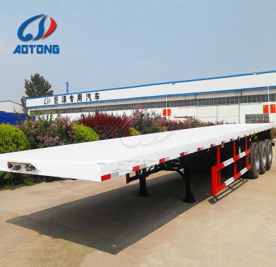 China LED Lights 40ft Flatbed Container Semi Trailer for sale