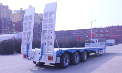 China Tri Axles 60 Ton Low Bed Trailer Heavy Transport for sale