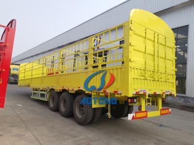 China Air / Mechanical Suspension Animal Transport Fence Trailers For Livestock Customizable Durable for sale