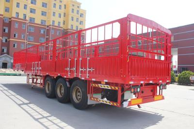 China Transport Bulk Grain Fence Semi Trailer With Air / Mechanical Suspension for sale