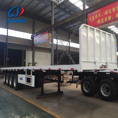 China 40ft Container Carrier Flatbed Truck Trailer For Cargo Transport for sale