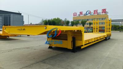 China Heavy Duty Utility 48ft 53ft Step Deck Trailer Low Loader Gooseneck Drop Deck Lowboy Truck Trailers for sale