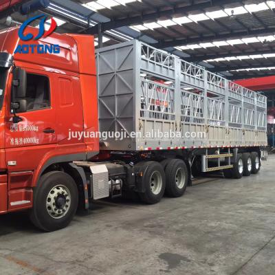 China Transport Vegetables Livestock Storage Grid Semi Stake Fence Cargo Truck Trailers for sale