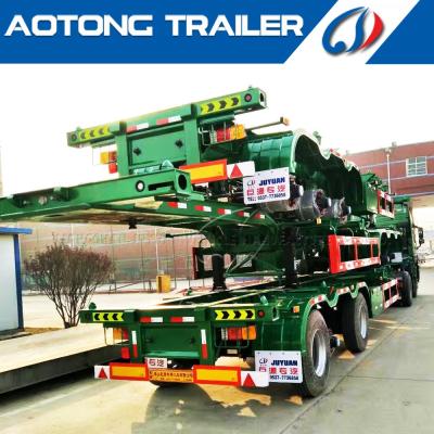 China Shipping 20ft 40ft 45ft Container Chassis Semi Trailer Extendable Skeleton Truck Trailers for sale