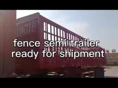 Semi-Trailer 3 Axles 60 Tons Animal Poultry Grid Positions Fence Stake Cargo Transport