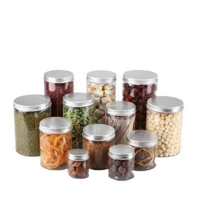 China Wholesale Custom Logo Printing Recyclable Food PET Plastic Food Jar Packaging For Snack Spice for sale