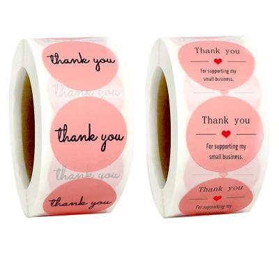 China Customized Customized Self Adhesive Gold Foil Label Logo Printing Roll Thank You Waterproof Private Sticker for sale