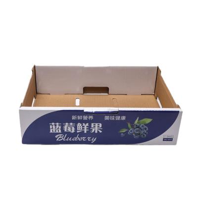 China Recycled Materials Customized Environmentally Friendly Corrugated Blueberry Paper Pallet Packaging Box for sale